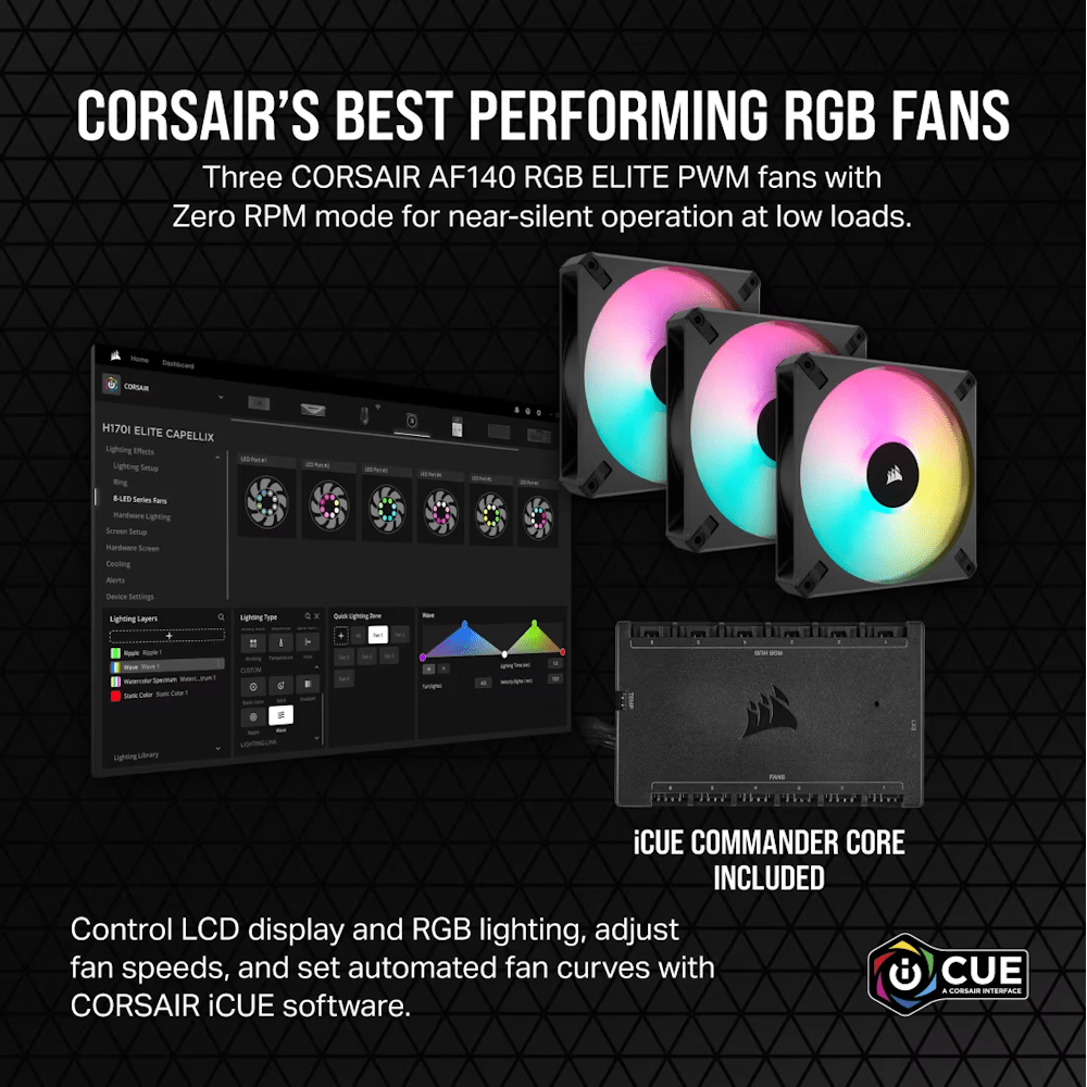 CORSAIR iCUE H170i ELITE LCD XT Display Liquid CPU Cooler - 7 - Nano Komputer
