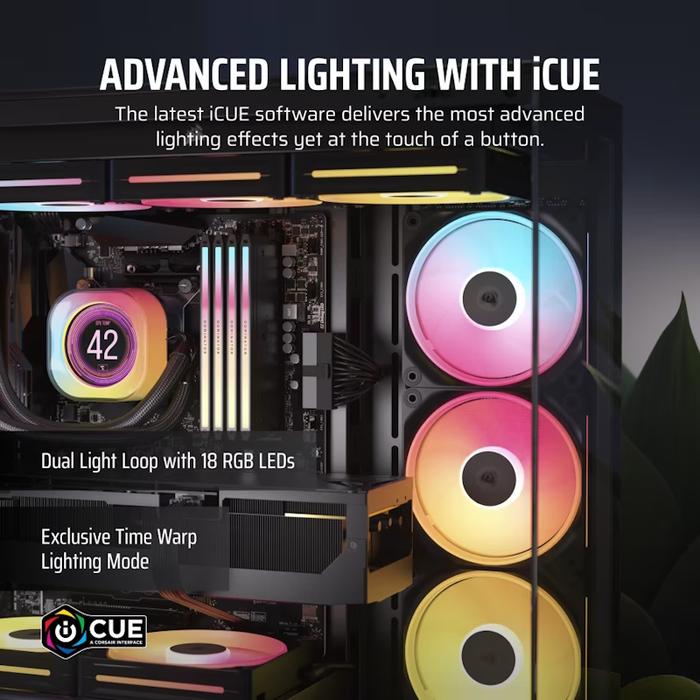 CORSAIR iCUE LINK LX120 - R RGB Triple Pack 120mm PWM Reverse Fans Starter Kit - 4 - Nano Komputer