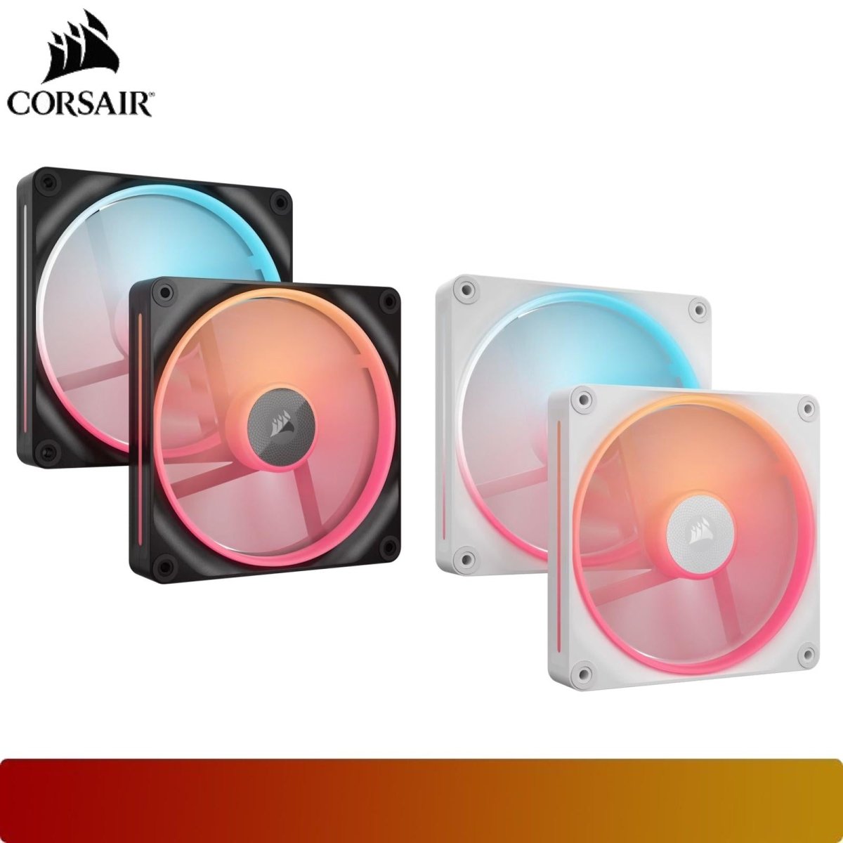 CORSAIR iCUE LINK LX140 - R RGB Dual Pack 140mm PWM Reverse Fans Starter Kit - 1 - Nano Komputer