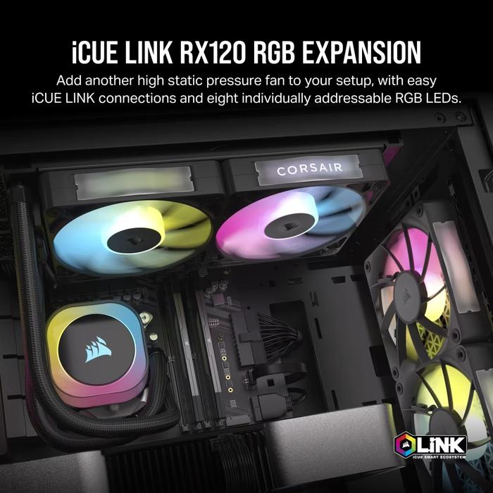 CORSAIR iCUE LINK RX120 RGB 120mm PWM Single Fan Expansion - 2 - Nano Komputer
