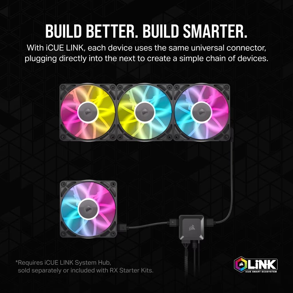 CORSAIR iCUE LINK RX120 RGB 120mm PWM Single Fan Expansion - 4 - Nano Komputer