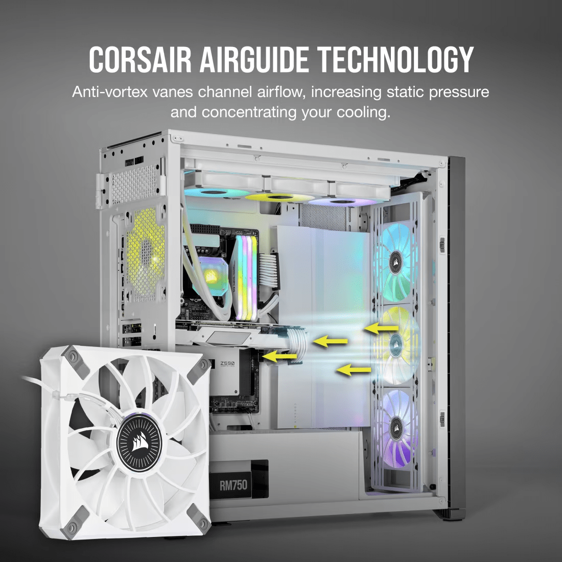 CORSAIR iCUE ML120 RGB ELITE Premium 120mm PWM Fan Triple Fan Kit with iCUE Lighting Node CORE-3-Nano Komputer