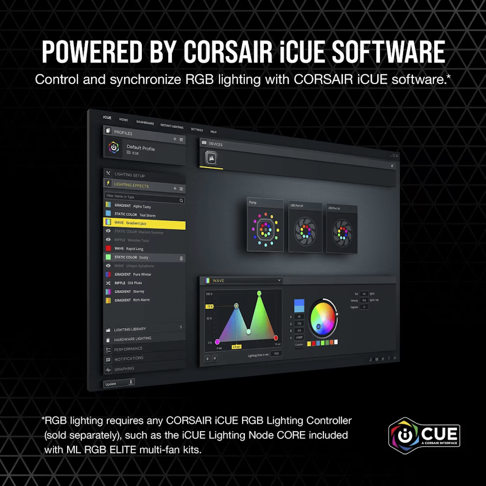 CORSAIR iCUE ML140 RGB ELITE Premium 140mm PWM Single Pack-5-Nano Komputer