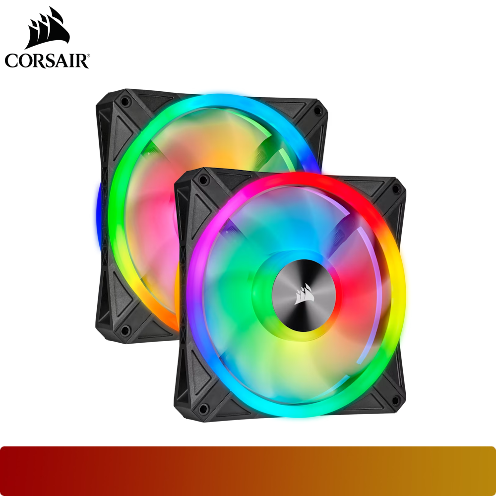 CORSAIR iCUE QL140 RGB 140mm PWM Dual Fan Kit with Lighting Node CORE-6-Nano Komputer