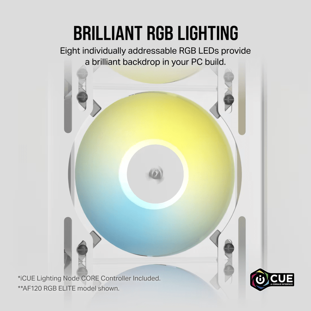 CORSAIR iCUE SP140 RGB ELITE Performance 140mm PWM Fan Dual Fan Kit with Lighting Node CORE-2-Nano Komputer