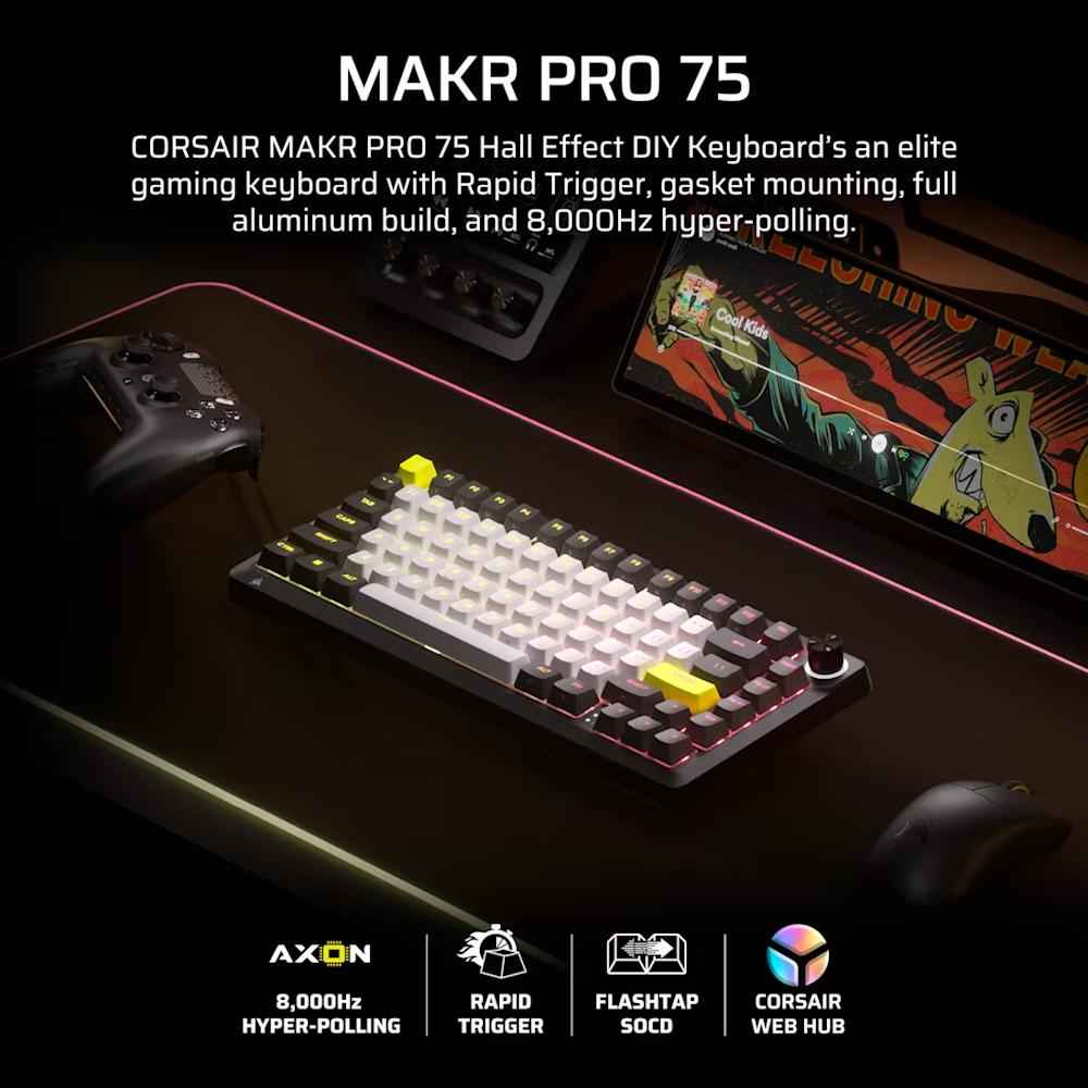 CORSAIR MAKR PRO 75 Hall Effect DIY Keyboard - 2 - Nano Komputer