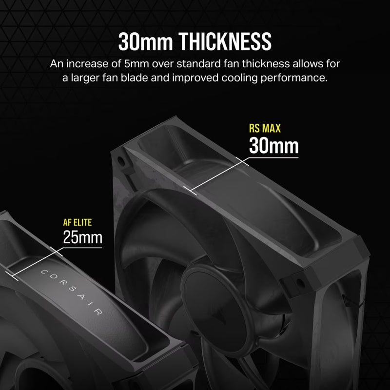 CORSAIR RS120 MAX Triple Pack 120mm PWM Thick Fans - 3 - Nano Komputer