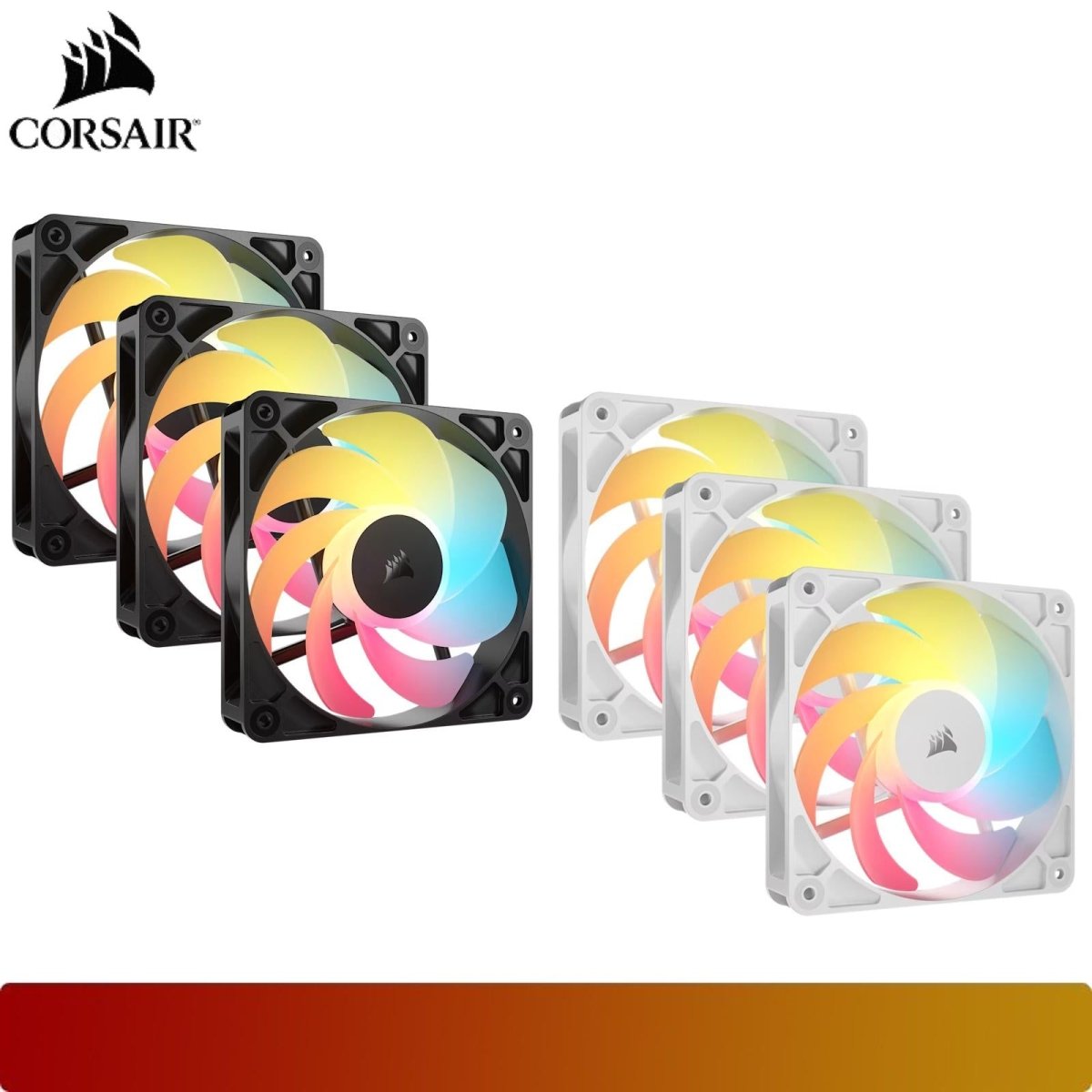 CORSAIR RS120 - R ARGB 120mm PWM Reverse Fans Triple Pack - 1 - Nano Komputer