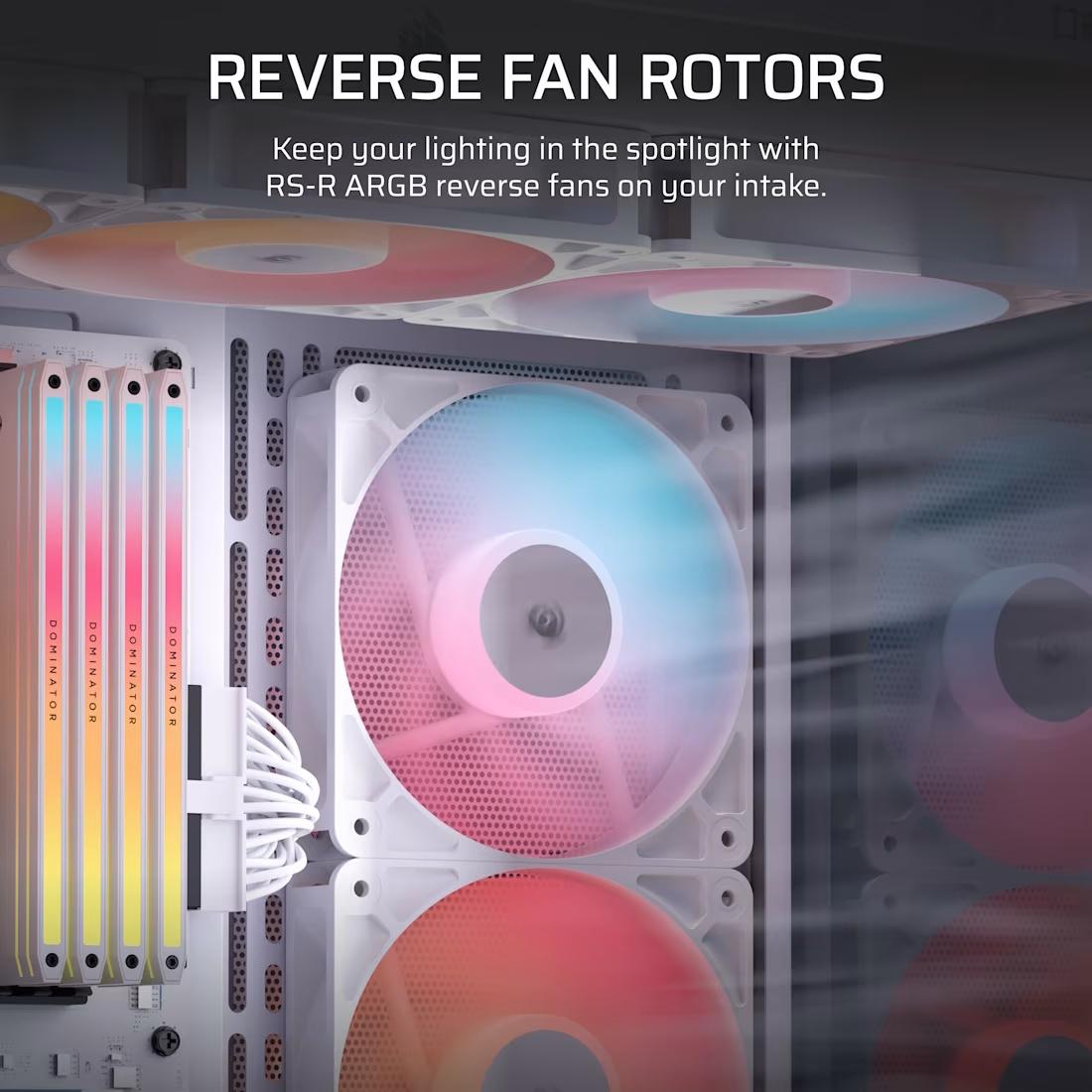 CORSAIR RS120 - R ARGB 120mm PWM Reverse Fans Triple Pack - 3 - Nano Komputer