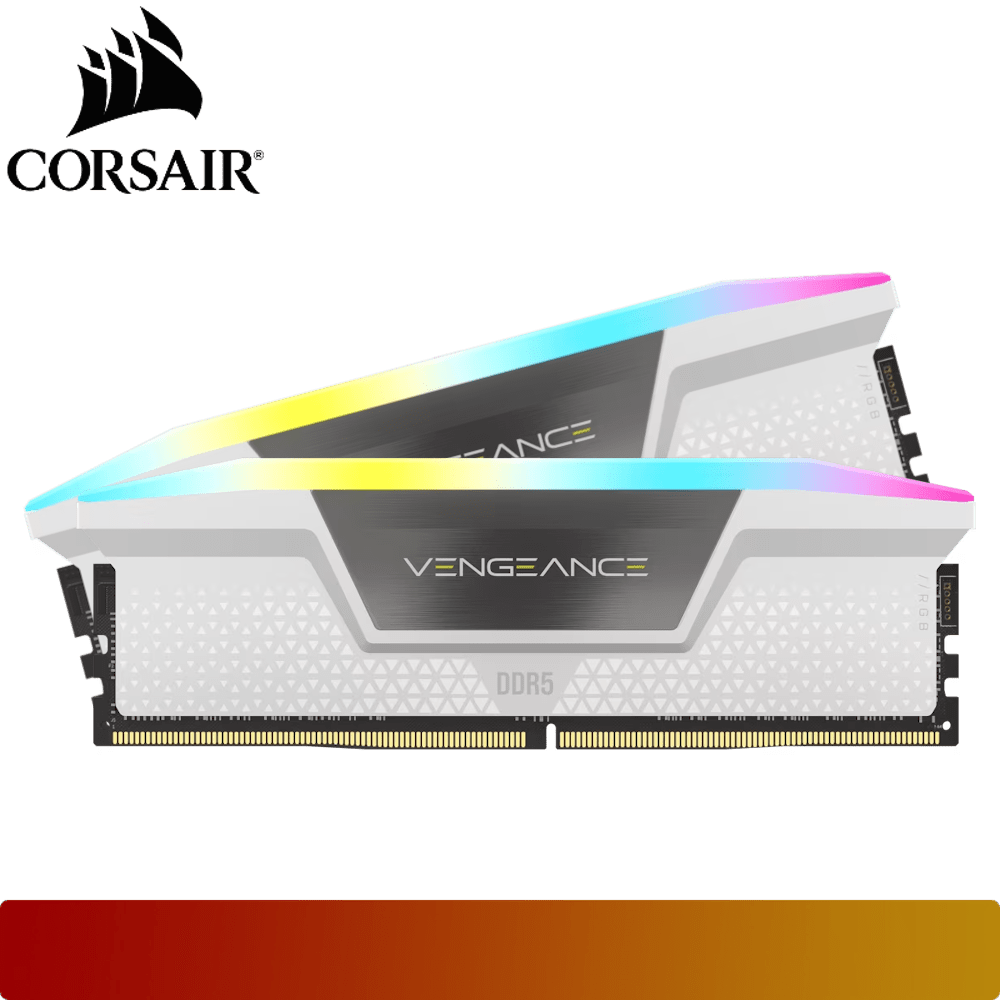 CORSAIR VENGEANCE RGB 32GB (2x16GB) DDR5 5200MT/s Kit CL40 White - 1 - Nano Komputer