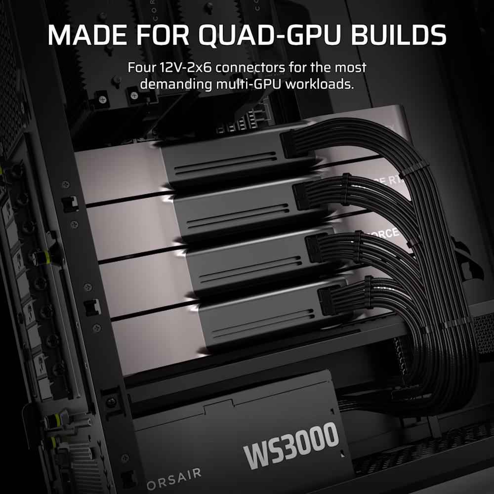 CORSAIR WS3000 3000W ATX 3.1 Fully Modular Workstation Power Supply (CP-9020312-EU)