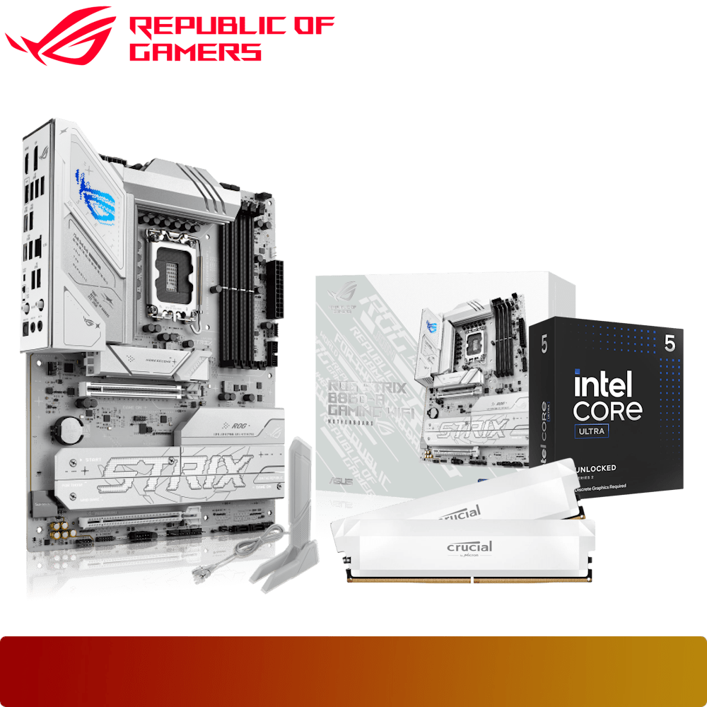 CPU Motherboard Memory Combo - Intel Ultra 5 245KF Bundle With ROG STRIX B860 - A GAMING WIFI and Crucial CP2K16G64C38U5W - 1 - Nano Komputer