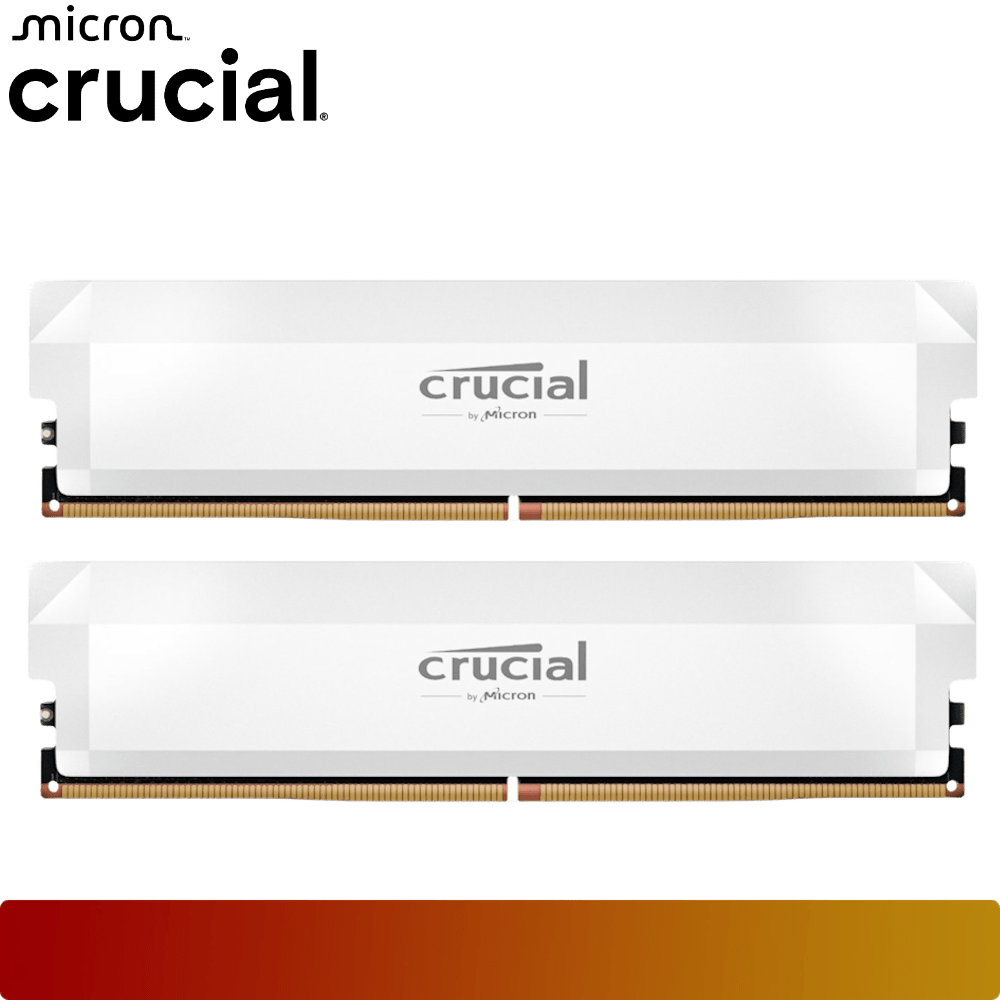 Crucial Pro Overclocking DDR5 32GB Kit (2 x 16GB) 6400 MT/s CL38 White - 2 - Nano Komputer