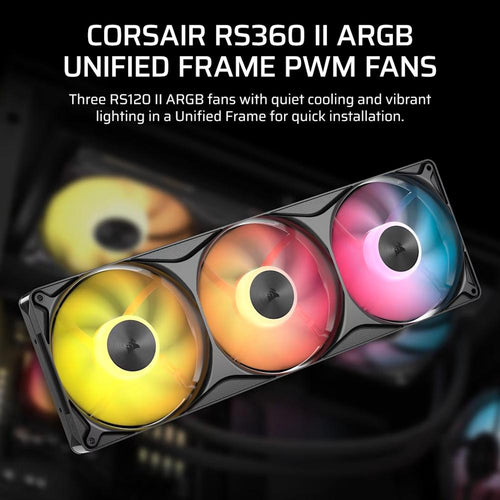 CORSAIR RS360 II ARGB Unified Frame PWM Fans