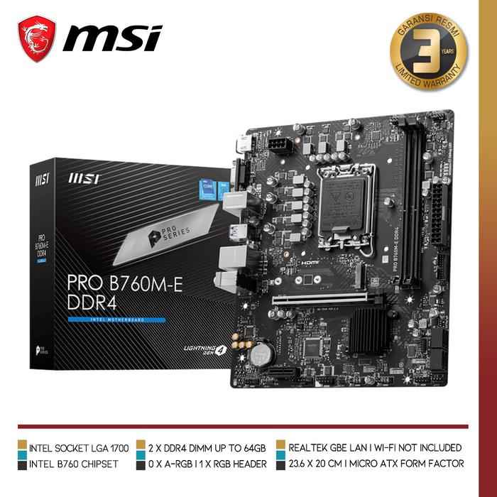 MSI PRO B760M-E DDR4