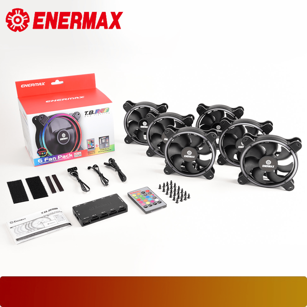 ENERMAX T.B. RGB 120mm RGB PWM PC Case Fan, 6 Pack with 3-in-1 Remote Control-5-Nano Komputer