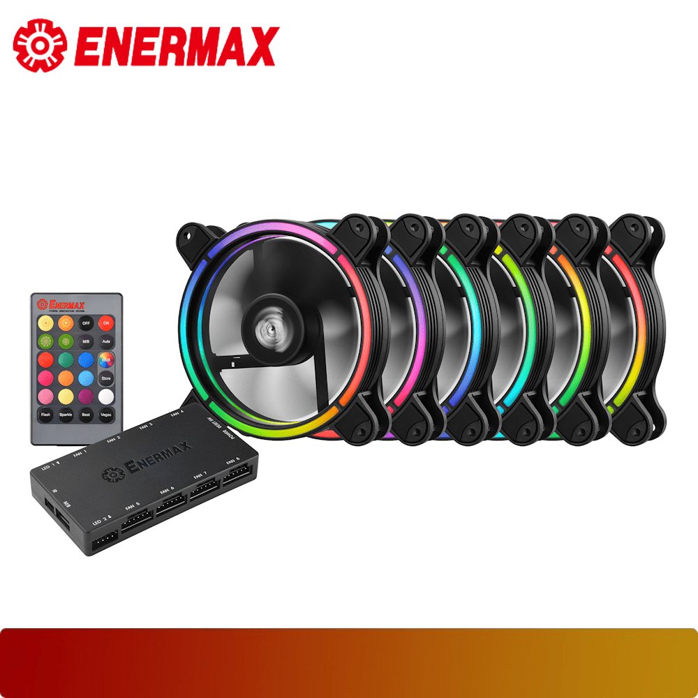 ENERMAX T.B. RGB 120mm RGB PWM PC Case Fan, 6 Pack with 3-in-1 Remote Control-1-Nano Komputer