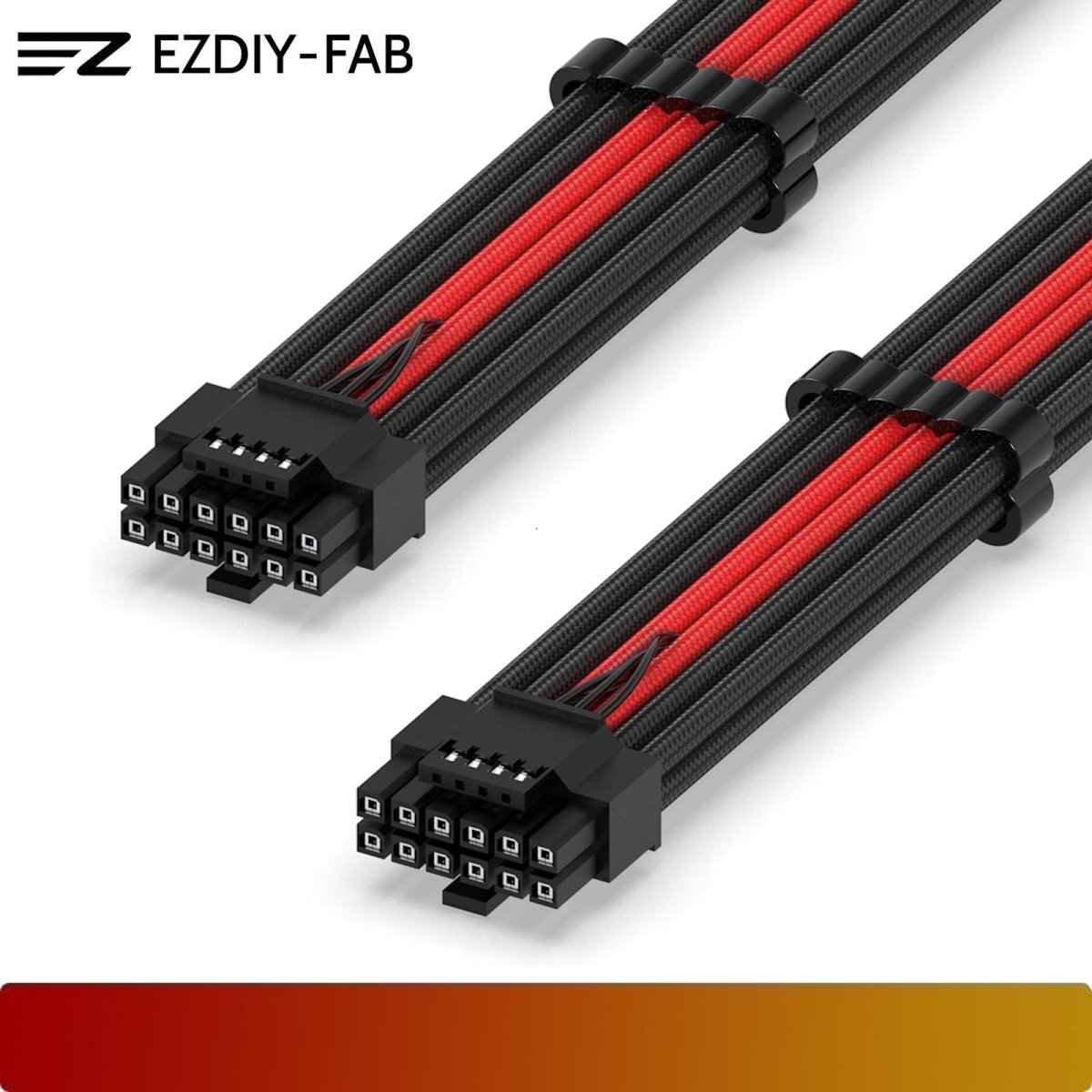 EZDIY-FAB 16AWG PCI-e 5.0 12VHPWR Male to Male PSU Sleeved Cable