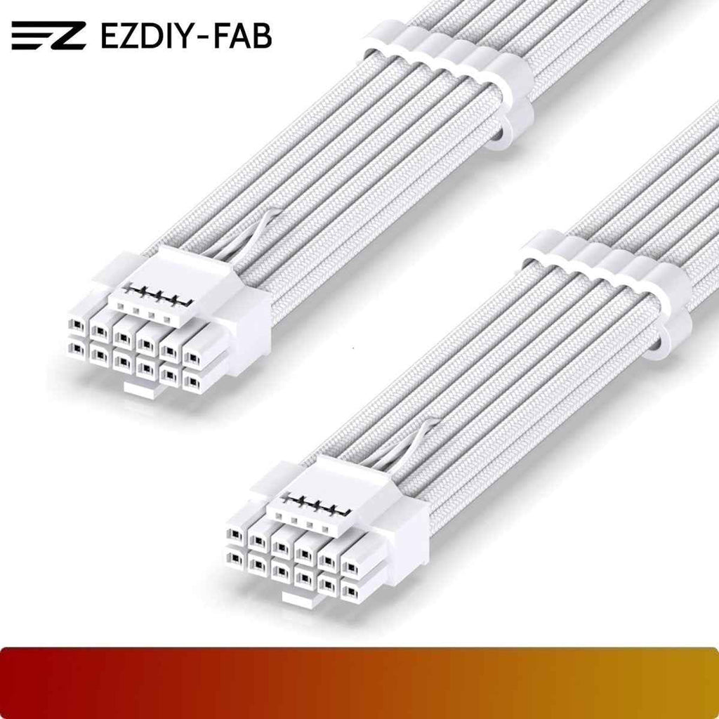 EZDIY-FAB 16AWG PCI-e 5.0 12VHPWR Male to Male PSU Sleeved Cable