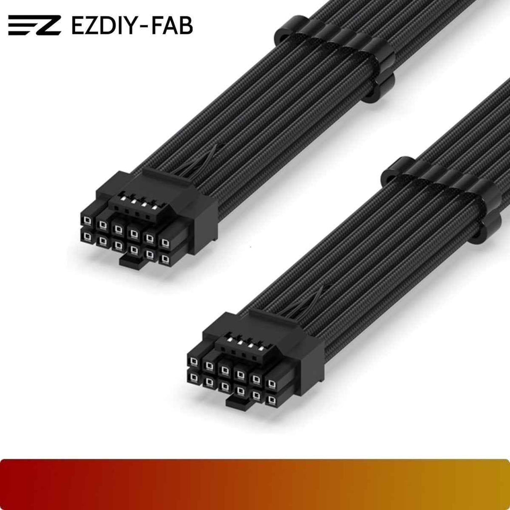 EZDIY-FAB 16AWG PCI-e 5.0 12VHPWR Male to Male PSU Sleeved Cable