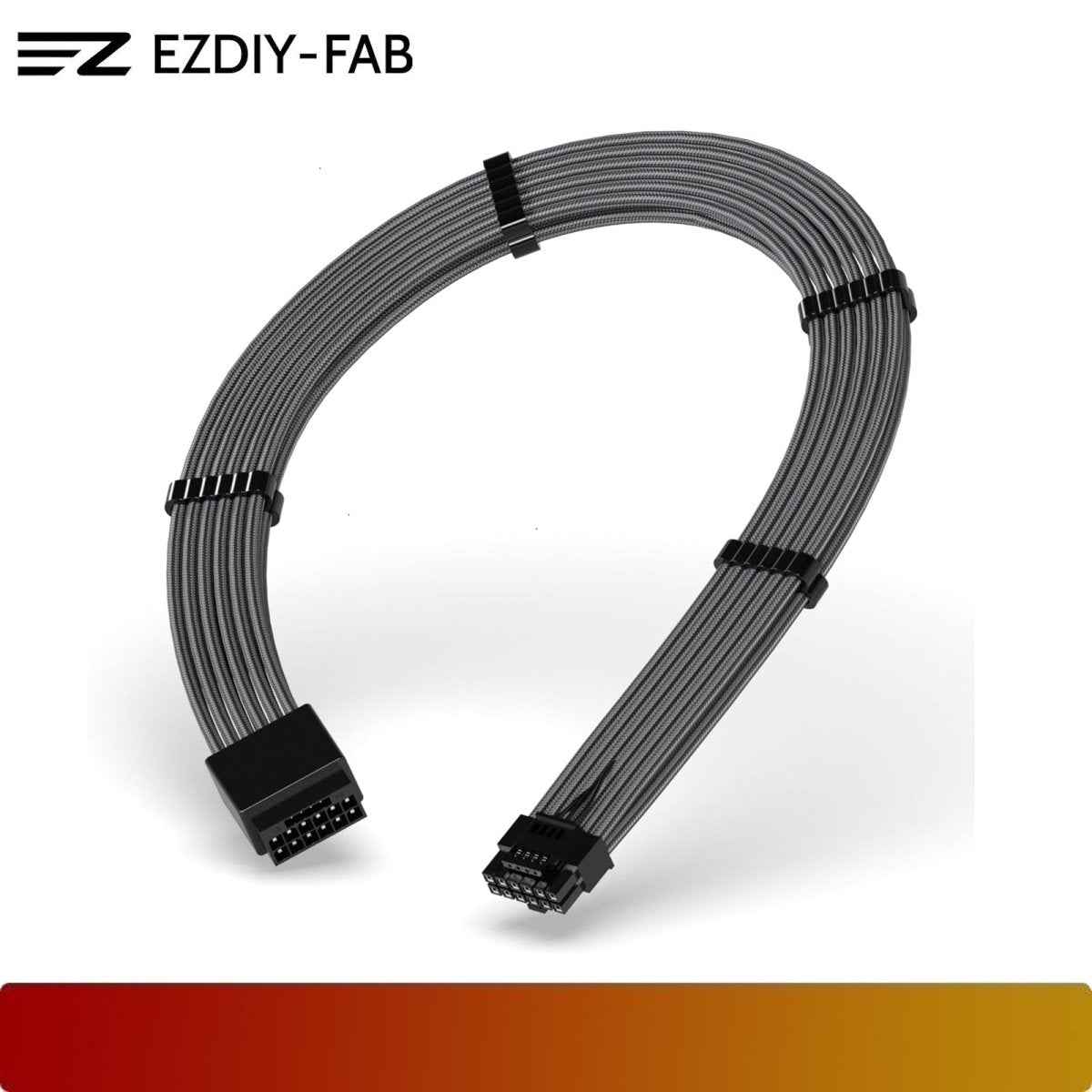 EZDIY-FAB 16AWG PCIe 5.0 12VHPWR Male to Female GPU Power Sleeved Cable