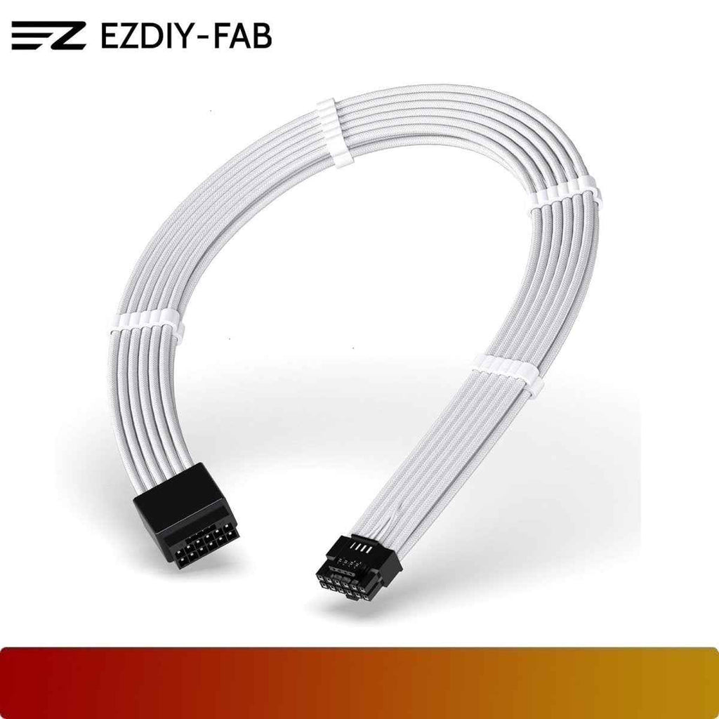 EZDIY-FAB 16AWG PCIe 5.0 12VHPWR Male to Female GPU Power Sleeved Cable