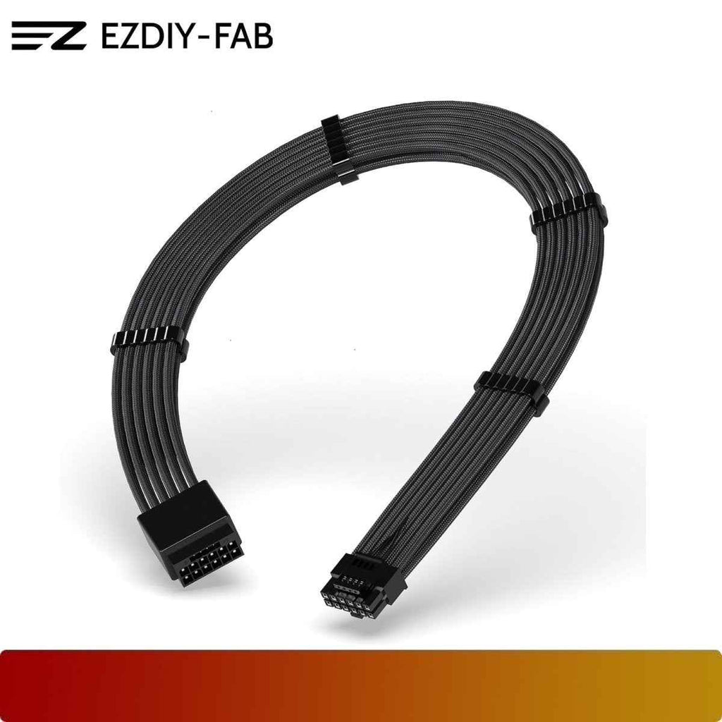 EZDIY-FAB 16AWG PCIe 5.0 12VHPWR Male to Female GPU Power Sleeved Cable