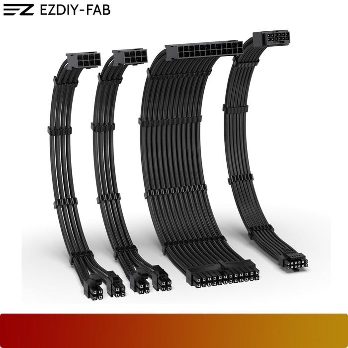 EZDIY - FAB 16AWG PCIe 5.0 12VHPWR Male to Female Power Supply Cable Extension - 9 - Nano Komputer