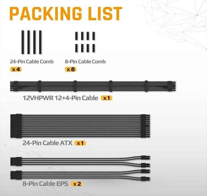 EZDIY-FAB 16AWG PCIe 5.0 12VHPWR Male to Male PSU Cable Extension