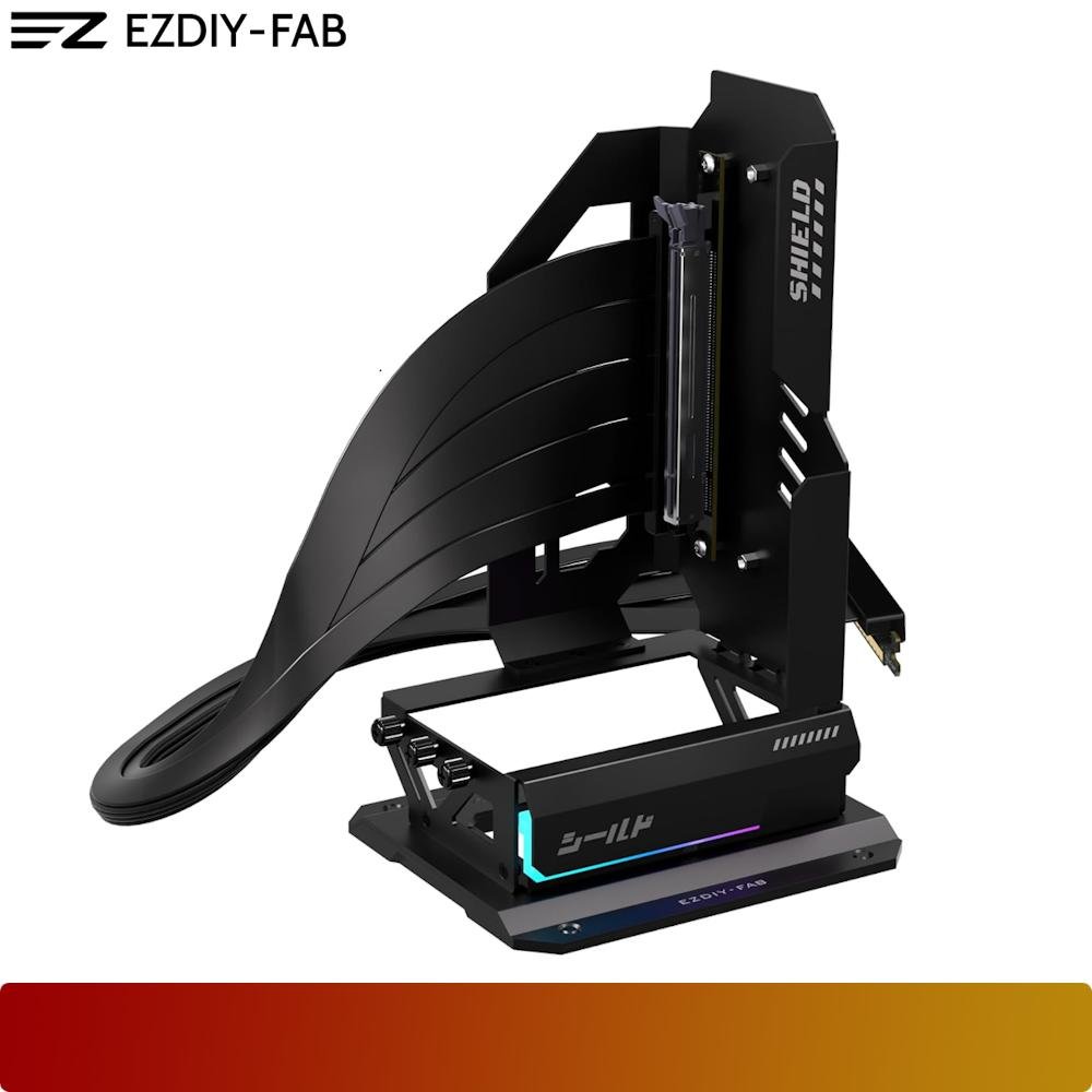 EZDIY-FAB Shield ARGB Upright GPU Mount PCIe 5.0 Riser Cable 600mm-6-Nano Komputer