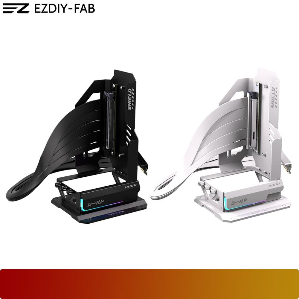 EZDIY-FAB Shield ARGB Upright GPU Mount PCIe 5.0 Riser Cable 600mm-1-Nano Komputer
