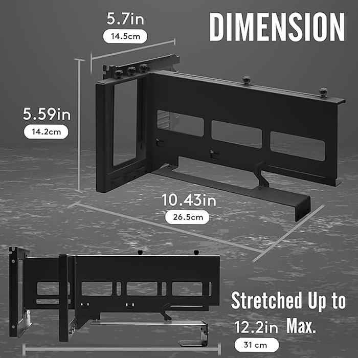 EZDIY-FAB Vertical PCIe 4.0 GPU Mount Bracket Graphic Card Holder