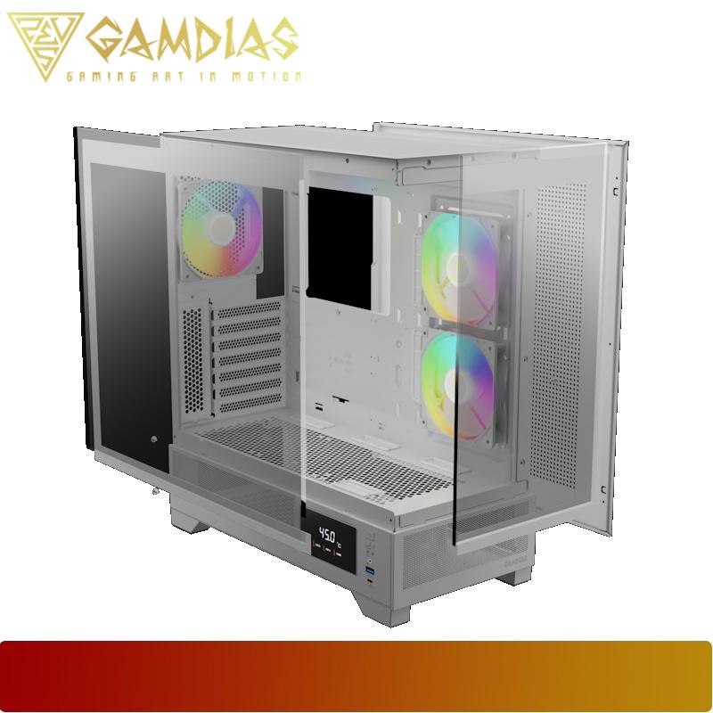 GAMDIAS ATLAS M1 | Seamless Tempered Glass Display PC Case - 14 - Nano Komputer