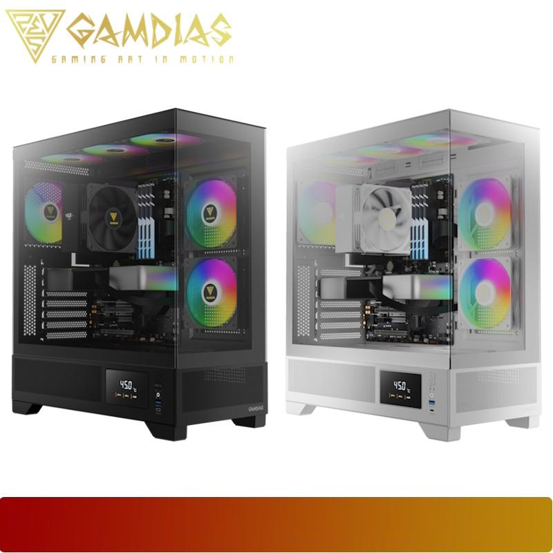 GAMDIAS ATLAS M1 | Seamless Tempered Glass Display PC Case - 1 - Nano Komputer