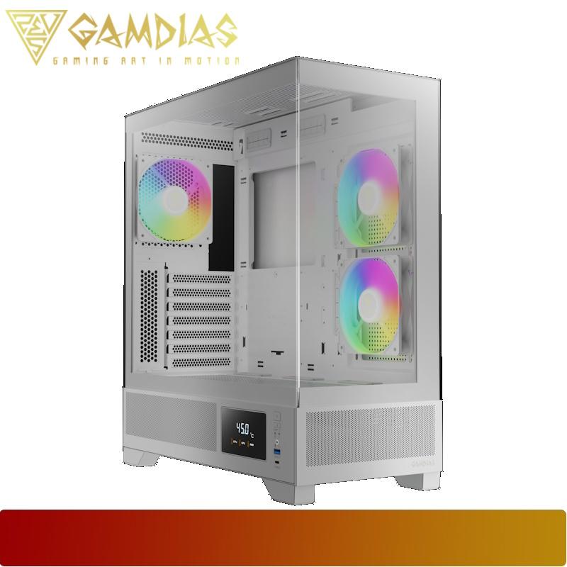GAMDIAS ATLAS M1 | Seamless Tempered Glass Display PC Case - 16 - Nano Komputer
