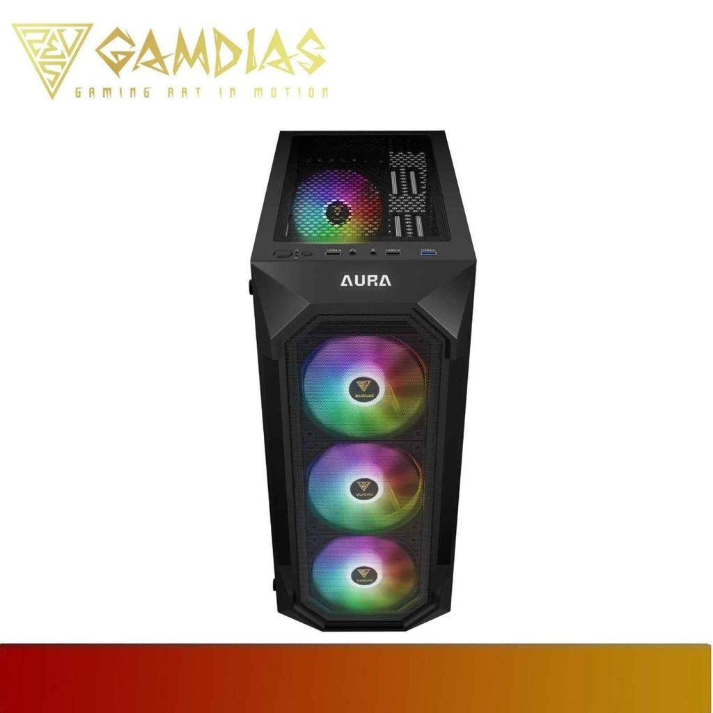 GAMDIAS AURA GC1 ELITE ARGB | Mesh ARGB Mid Tower Case - 2 - Nano Komputer