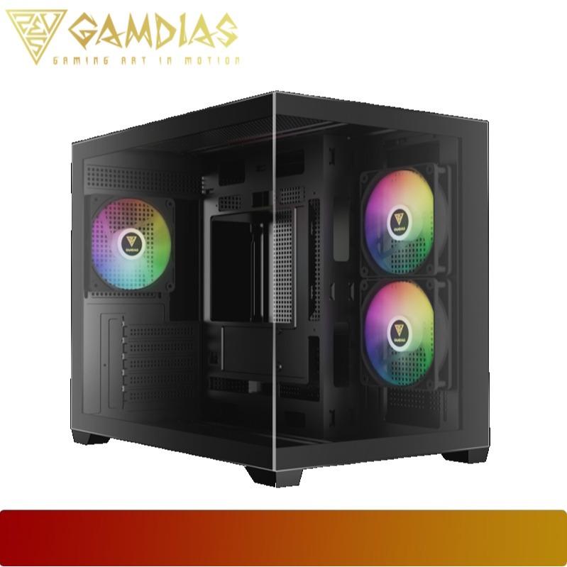 GAMDIAS AURA GC10M V2 ARGB | Spacious Panoramic ARGB Micro - Tower PC Case - 8 - Nano Komputer