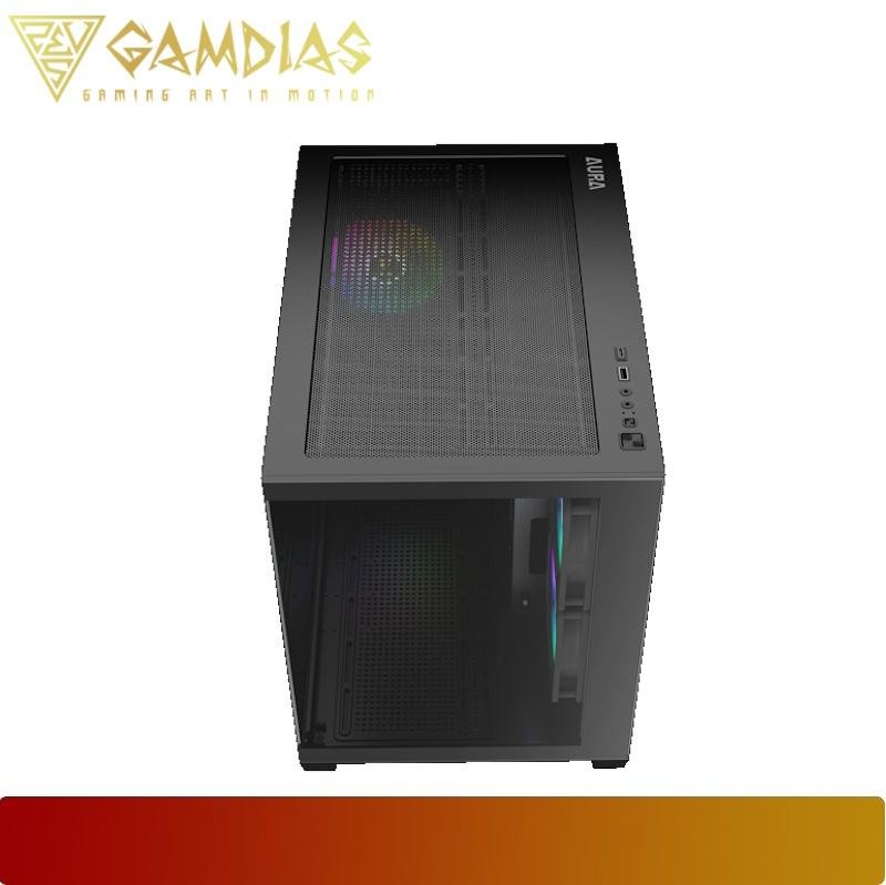 GAMDIAS AURA GC10M V2 ARGB | Spacious Panoramic ARGB Micro - Tower PC Case - 6 - Nano Komputer