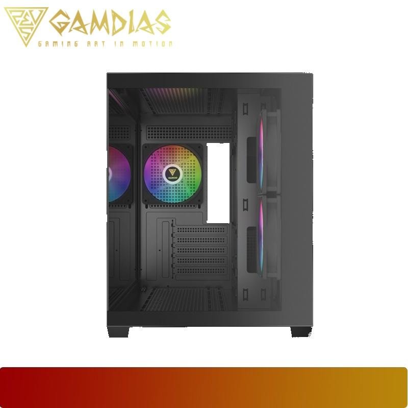 GAMDIAS AURA GC10M V2 ARGB | Spacious Panoramic ARGB Micro - Tower PC Case - 2 - Nano Komputer