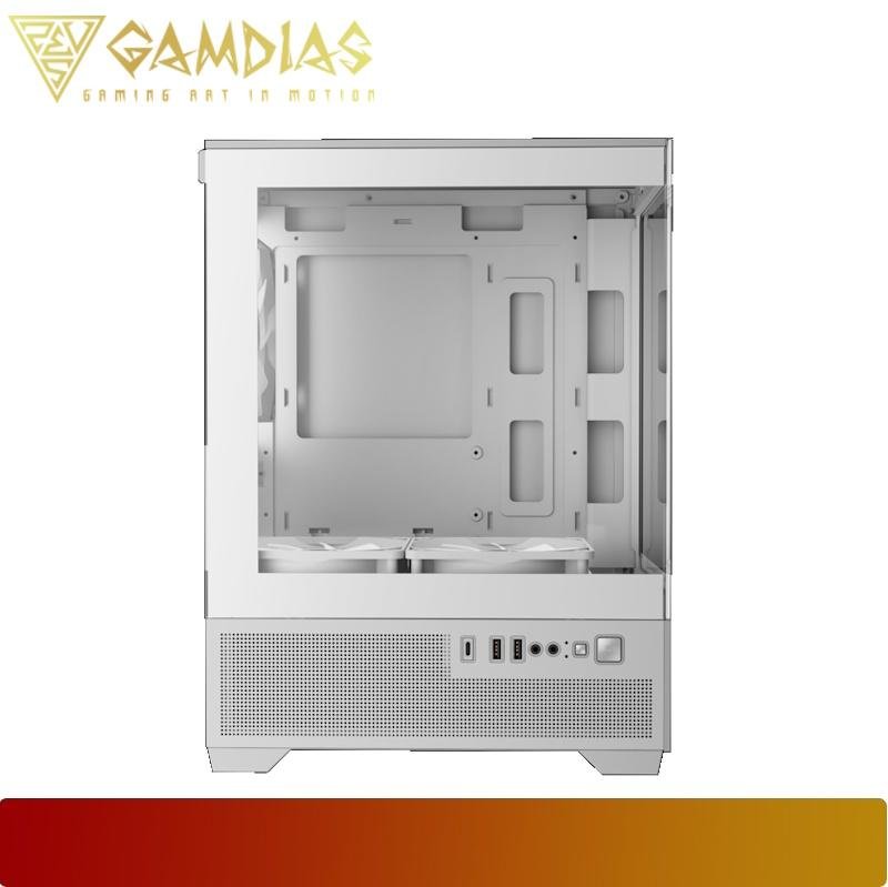 GAMDIAS AURA GC9M ELITE ARGB | COMPACT PANORAMIC ARGB MICRO TOWER CASE - 3 - Nano Komputer