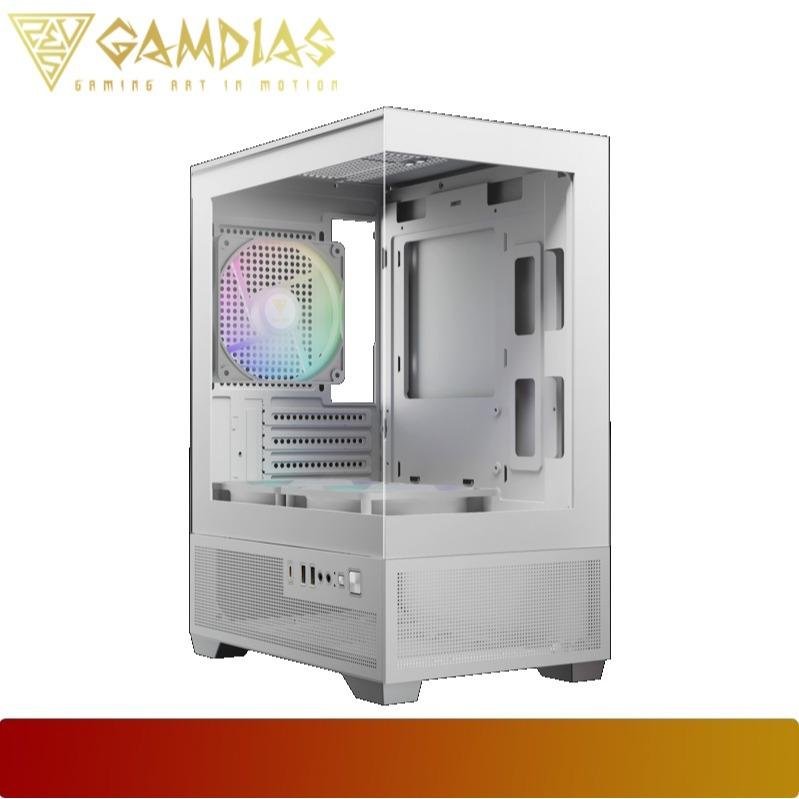 GAMDIAS AURA GC9M ELITE ARGB | COMPACT PANORAMIC ARGB MICRO TOWER CASE - 8 - Nano Komputer