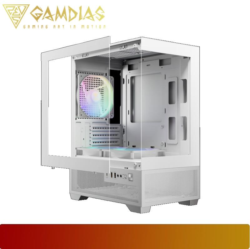 GAMDIAS AURA GC9M ELITE ARGB | COMPACT PANORAMIC ARGB MICRO TOWER CASE - 6 - Nano Komputer