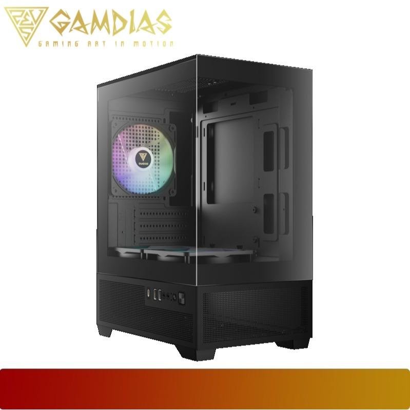 GAMDIAS AURA GC9M ELITE ARGB | COMPACT PANORAMIC ARGB MICRO TOWER CASE - 7 - Nano Komputer