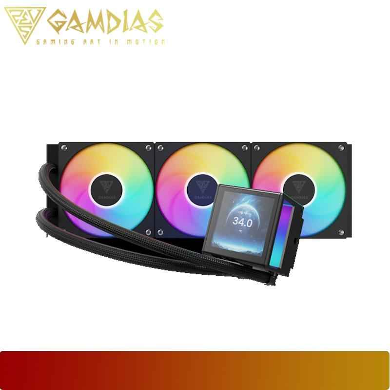 GAMDIAS CHIONE P5 - 360 | 360mm Liquid CPU Cooler with 3.4" IPS LCD Display - 3 - Nano Komputer