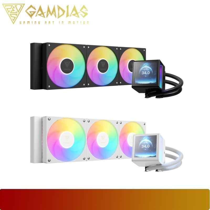 GAMDIAS CHIONE P5 - 360 | 360mm Liquid CPU Cooler with 3.4" IPS LCD Display - 2 - Nano Komputer