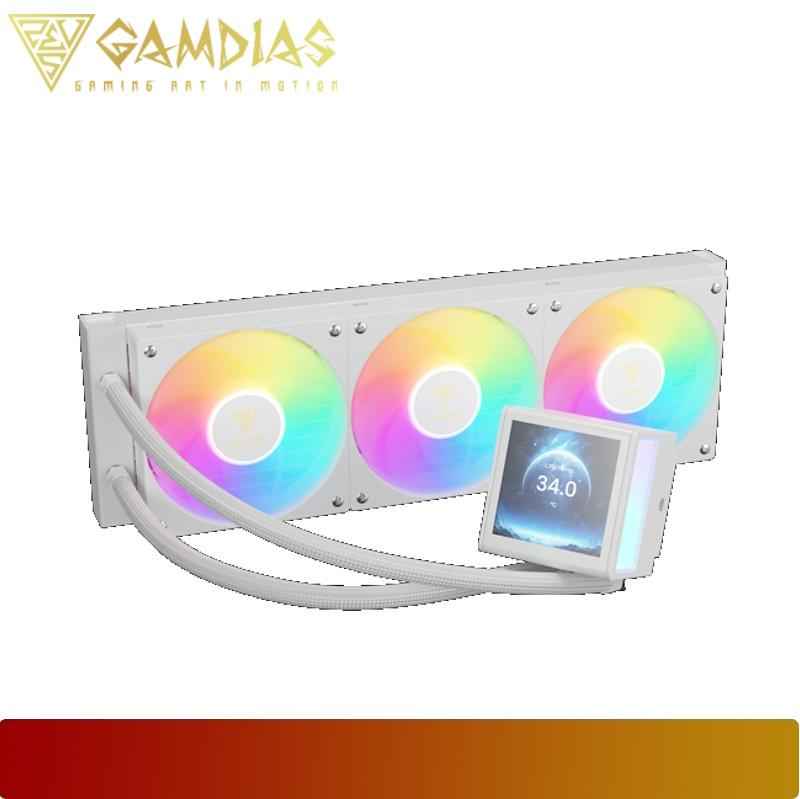 GAMDIAS CHIONE P5 - 360 | 360mm Liquid CPU Cooler with 3.4" IPS LCD Display - 6 - Nano Komputer