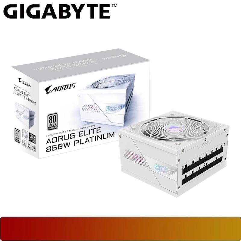 GIGABYTE AORUS ELITE P850W ICE | PSU 850W 80+ Platinum PCIe 5.0 Fully Modular - 1 - Nano Komputer