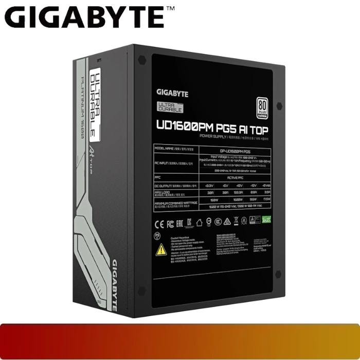 GIGABYTE UD1600PM PG5 AI TOP | PSU 1600W 80+ Platinum ATX 3.1 Flat Cable - 6 - Nano Komputer