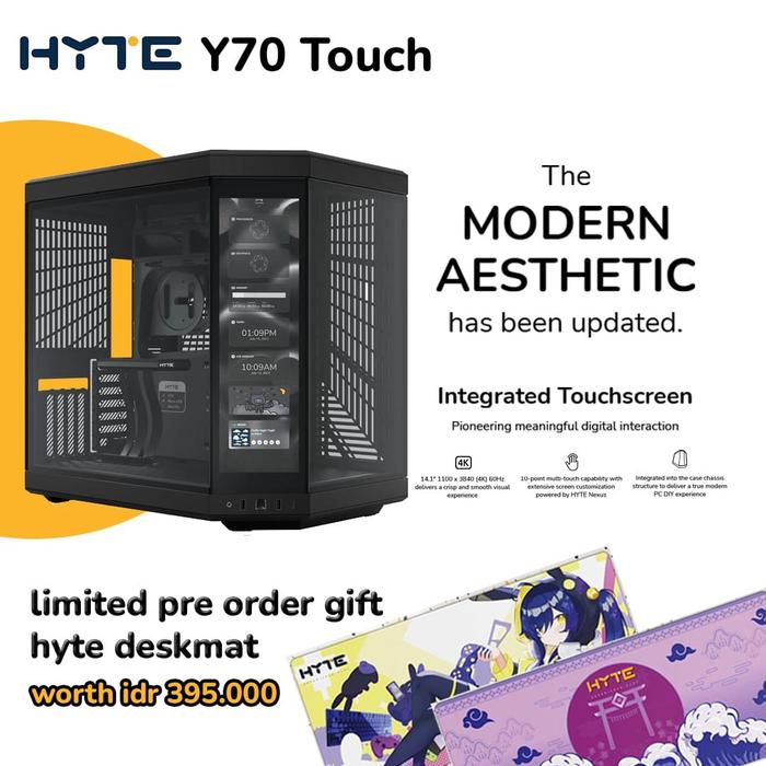 HYTE Y70 TOUCH | MODERN AESTHETIC CASE - 1 - Nano Komputer