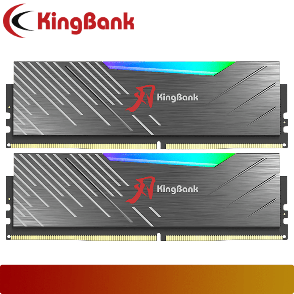 KingBank Sharp Blade RGB DDR5 32GB Kit (2 x 16GB) 6000 MT/s CL28 Grey A - Die - 2 - Nano Komputer